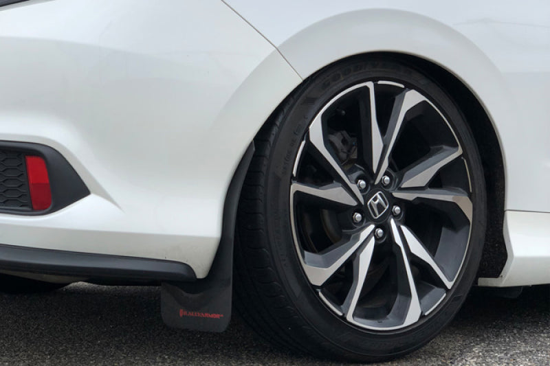 Rally Armor 16-21 Honda Civic Si Red UR Mud Flap - MF50-UR-RD/BLK