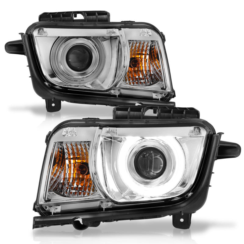 ANZO 2010-2013 Chevrolet Camaro Projector Headlights w/ Halo Chrome (CCFL) - 121311