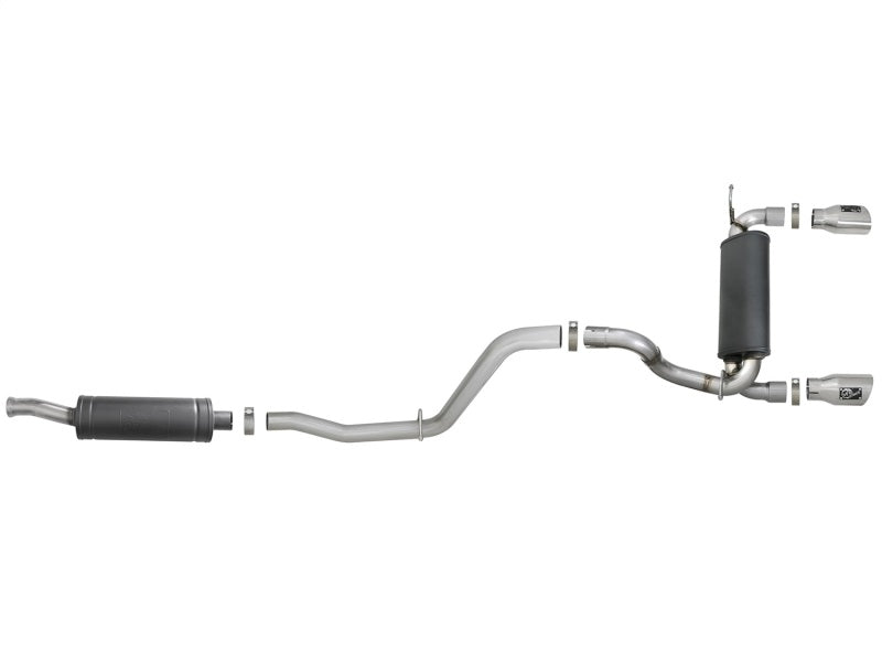 Rebel Series 2.5in 304 SS Cat-Back Exhaust w/ Polished Tips - 49-38066-P