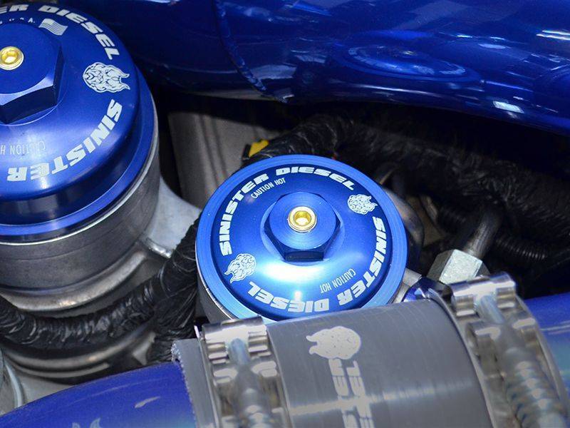 Sinister Diesel 03-07 Ford 6.0L Powerstroke Blue Spring Kit w/ - SD-FUELBLK-6.0-ADJ-FFC