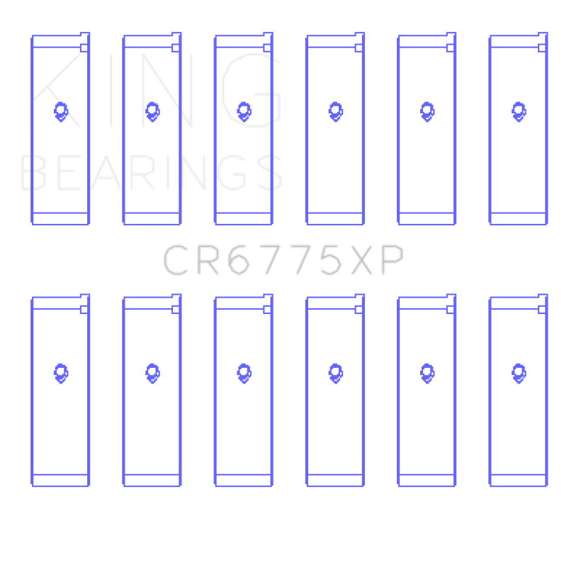 King Nissan VQ35DE Performance Rod Bearing Set - Size STDX - CR6775XPSTDX