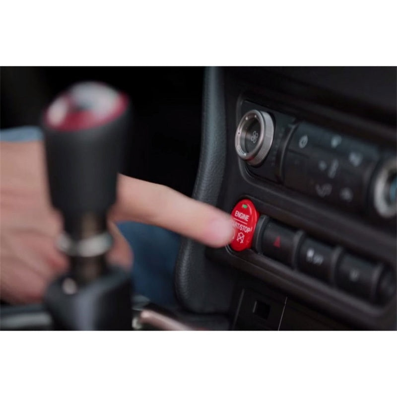 Ford Racing 15-17 Mustang Red Starter Button Installation Kit - M-10B776-MR