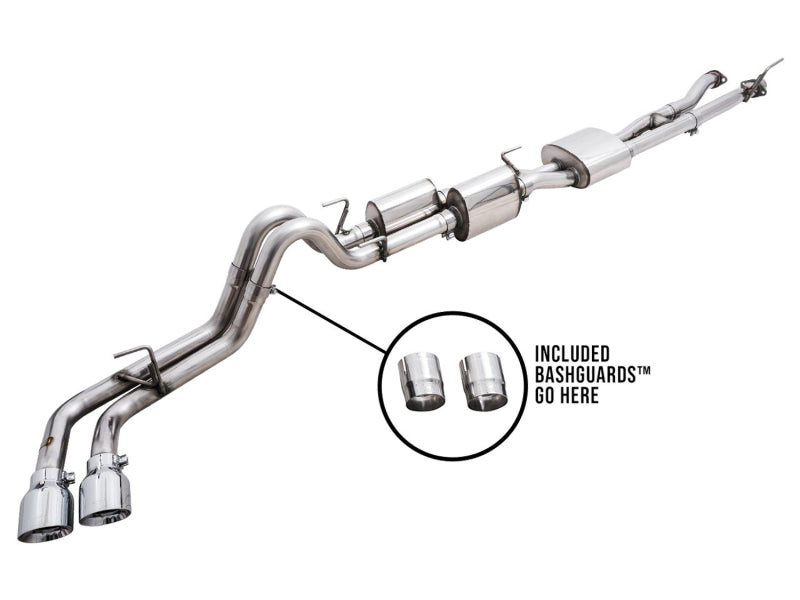 AWE 16-22 Toyota Tacoma 0FG Catback Exhaust w/ BashGuard - - 3015-32826