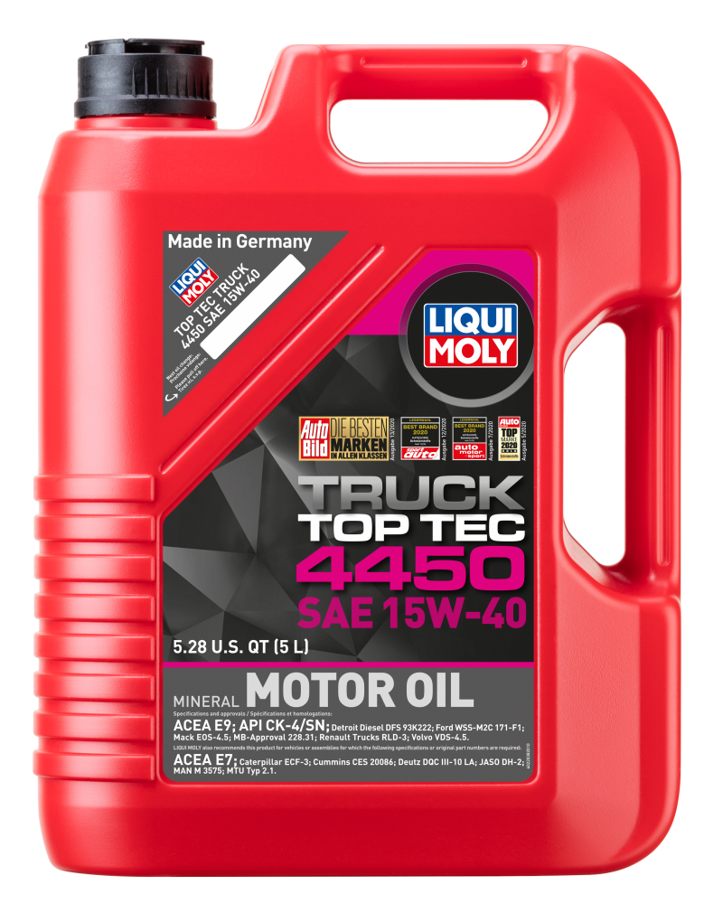 LIQUI MOLY 5L Top Tec Truck 4450 Motor Oil SAE - 22038 - 4/pkg