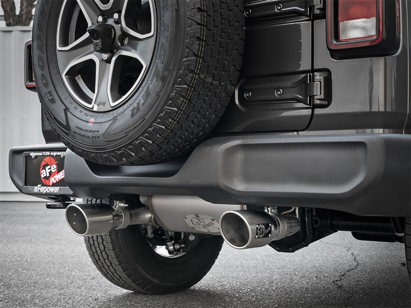 aFe Rebel Series 2.5in 409 SS Cat-Back Exhaust w/ Polished - 49-48066-P