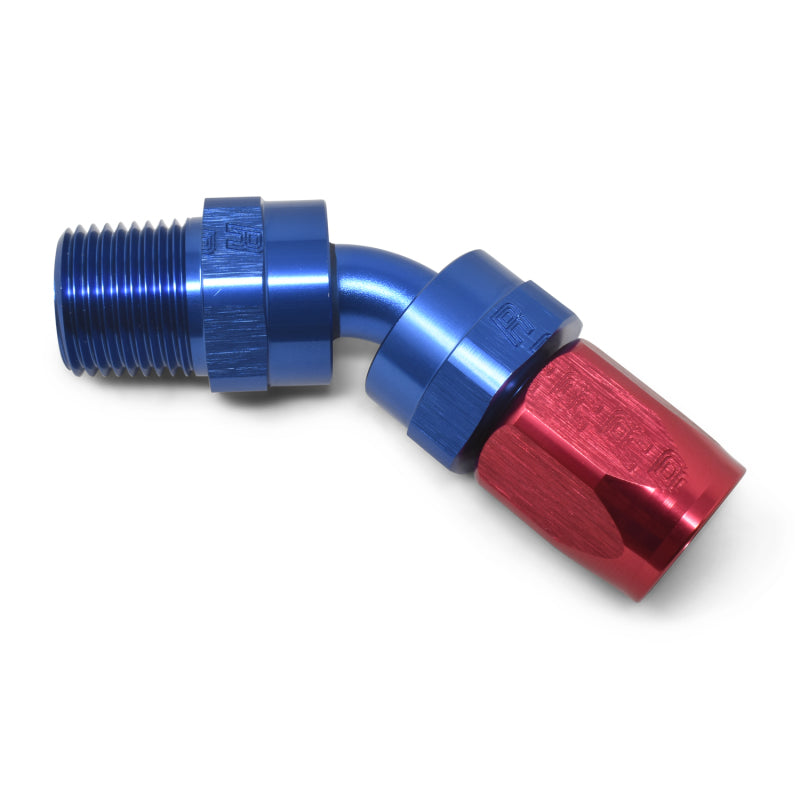 Russell Performance -10 AN Red/Blue 45 Deg Full Flow Swivel - 612030