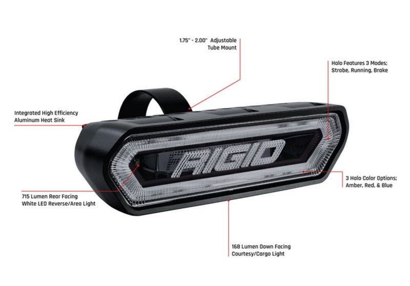 Rigid Industries Chase Tail Light Kit w/ Mounting Bracket - - 90122