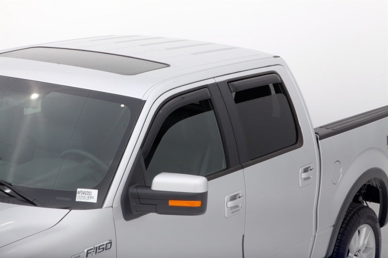 AVS 09-14 Ford F-150 Supercrew Ventvisor In-Channel Front & Rear - 194155
