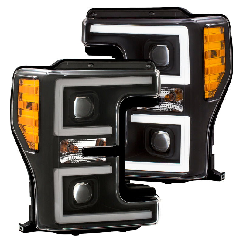 ANZO LED Headlights 17-18 Ford F-250 Super Duty Plank-Style L.E.D. - 111388
