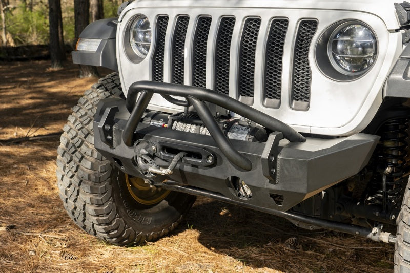 Rugged Ridge HD Bumper Stubby Front 07-18 Jeep Wrangler JK - 11540.32