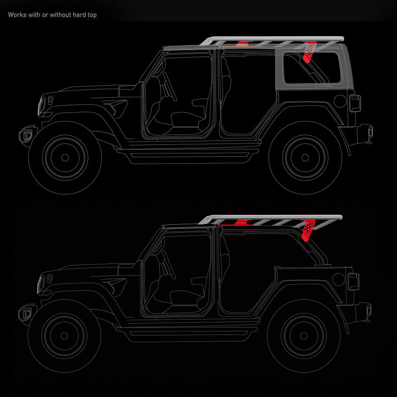 Go Rhino 19-22 Jeep Wrangler JLU SRM Roll Bar Mount - 5910012T