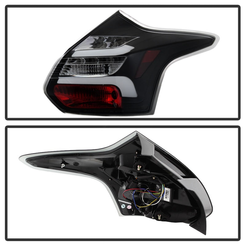 Spyder 12-14 Ford Focus 5DR LED Tail Lights - Black - 5085139