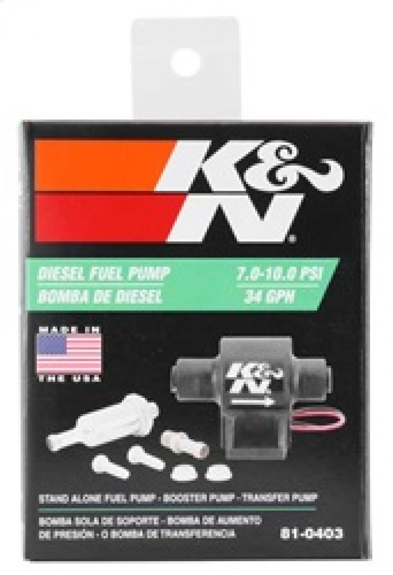 K&N Performance Electric Fuel Pump 9-11.5 PSI Diesel - 81-0403