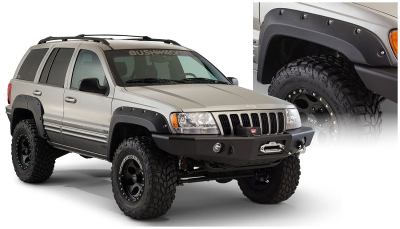 Bushwacker 99-04 Jeep Grand Cherokee Cutout Style Flares 2pc - - 10071-07