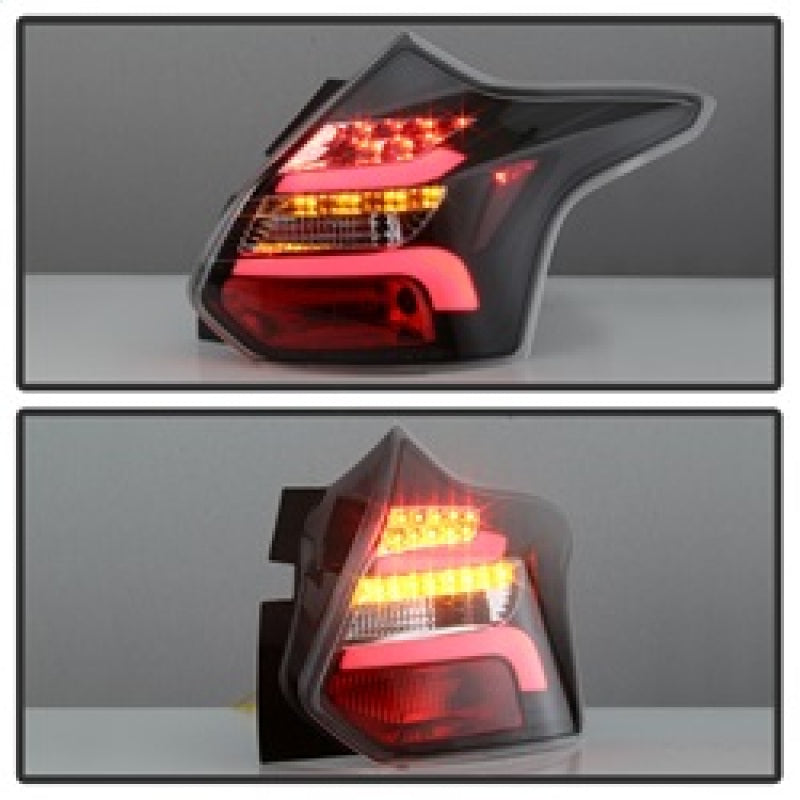 Spyder 12-14 Ford Focus 5DR LED Tail Lights - Black - 5085139