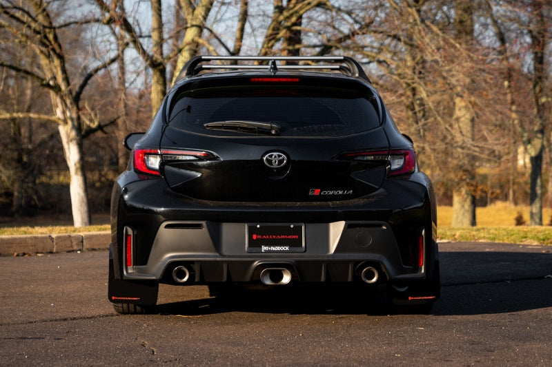 Rally Armor 23-25 Toyota GR Corolla Black UR Mud Flap - MF89-UR-BLK-WH