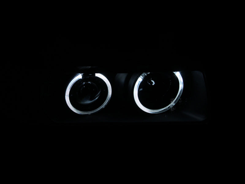ANZO 1992-1998 BMW 3 Series E36 Projector Headlights w/ Halo - 121325