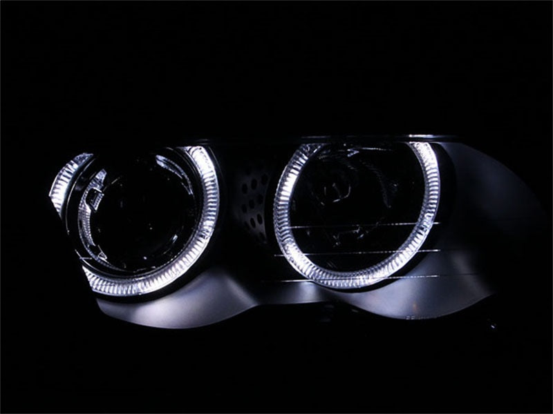 ANZO 1999-2001 BMW 3 Series E46 Projector Headlights w/ Halo - 121261