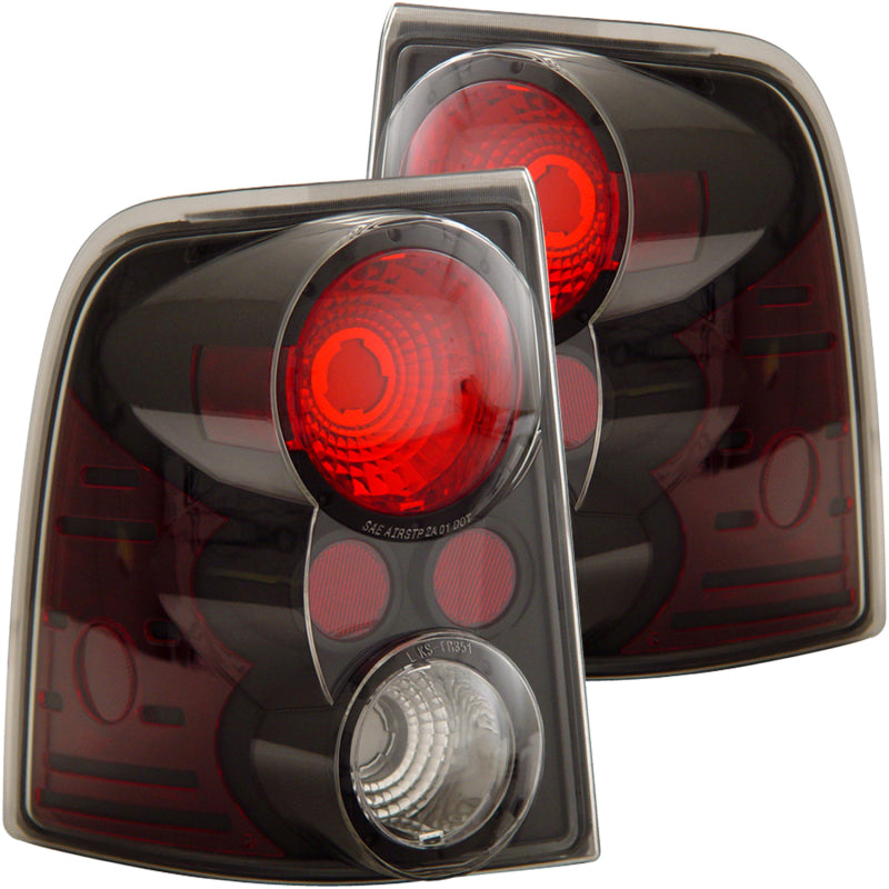 ANZO 2002-2005 Ford Explorer Taillights Black - 211081