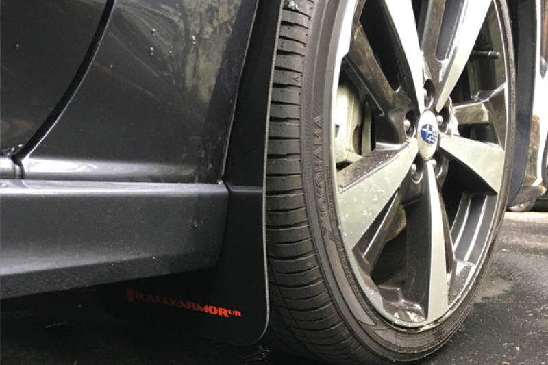 Rally Armor 17-23 Subaru Impreza 4D/5D Black UR Mud Flap - MF45-UR-BLK/WH