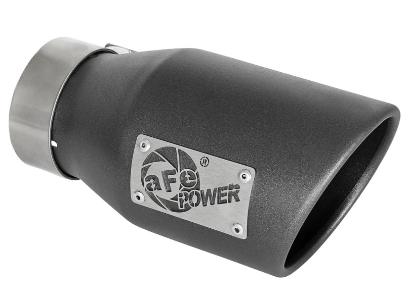 aFe MACH Force-Xp 3in 304 SS Metallic Black Exhaust Tip - 49T30451-B091
