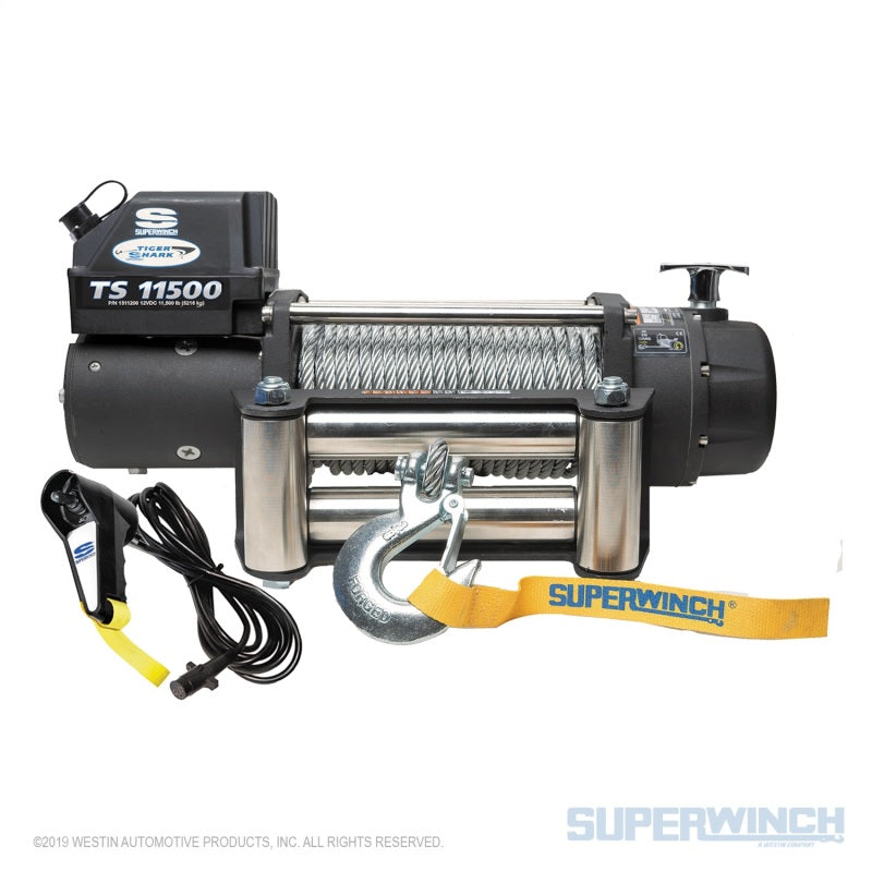 Superwinch 11500 LBS 12V DC 3/8in x 84ft Steel Rope - 1511200