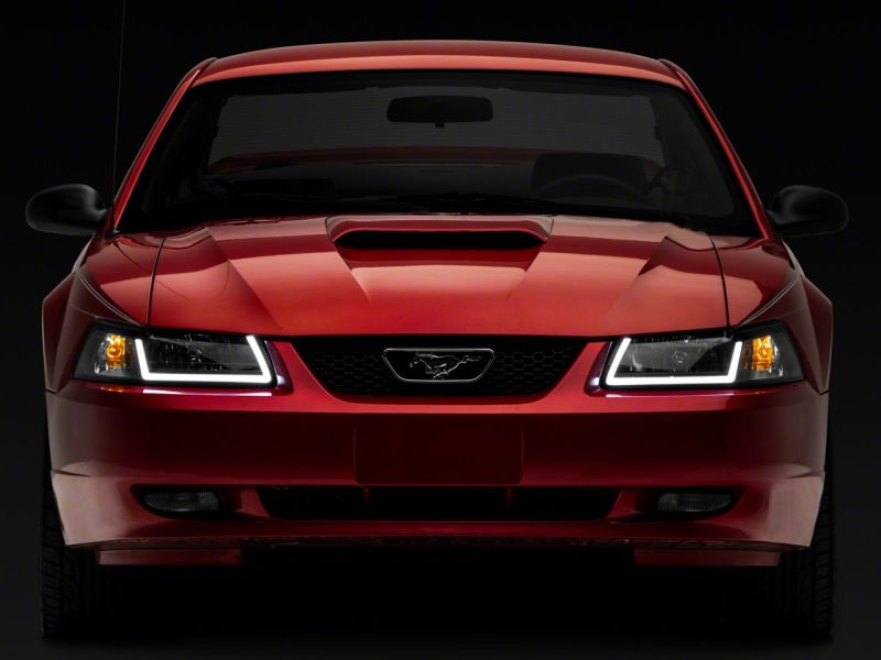 Raxiom 99-04 Ford Mustang Axial Series Headlights w/ LED Bar- - 422712