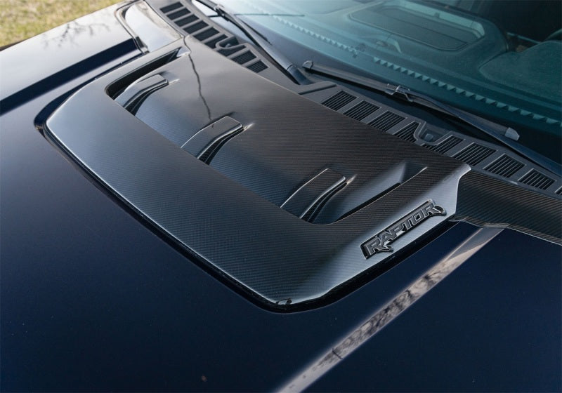 Ford Racing 21-24 Ford F150 Raptor Carbon Fiber Hood Vent - M-16628-FG