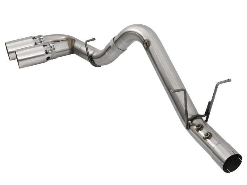 aFe Victory Series 4in 409-SS DPF-Back Exhaust w/ Dual Polished - 49-44089-P