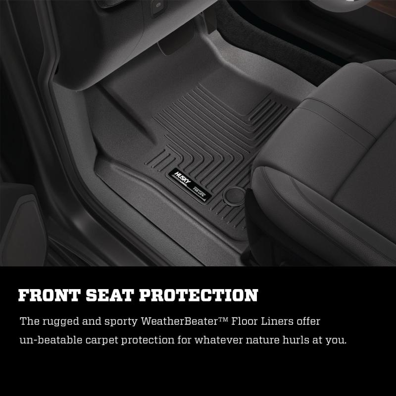 Husky Liners 14 Chevrolet Silverado/GMC Sierra 1500 Weatherbeater Black Front - 18241
