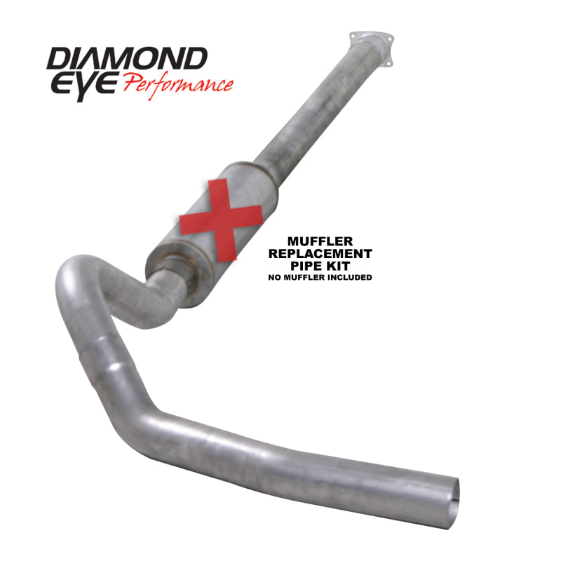 Diamond Eye KIT 4in CB MFLR RPLCMENT PIPE SGL AL: - K4110A-RP
