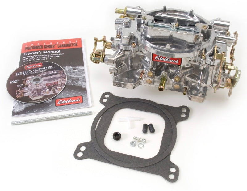 Edelbrock Carburetor Performer Series 4-Barrel 500 CFM Manual Choke Satin - 1404
