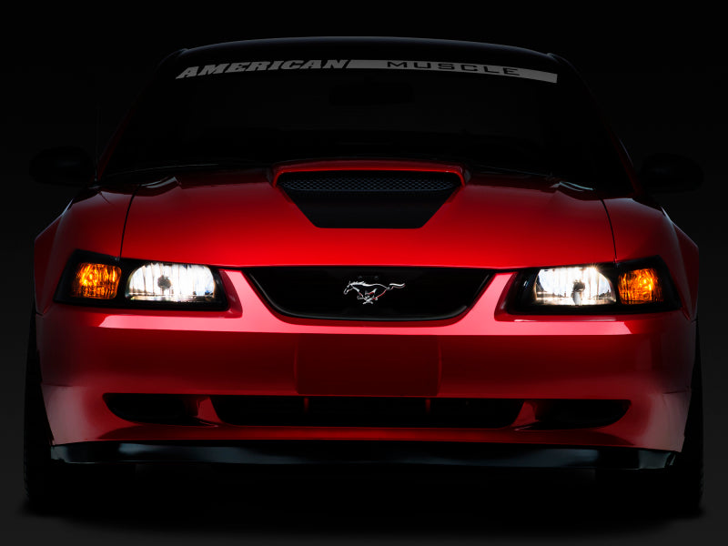 Raxiom 99-04 Ford Mustang Axial Series OE Style Headlights- Black - 49110