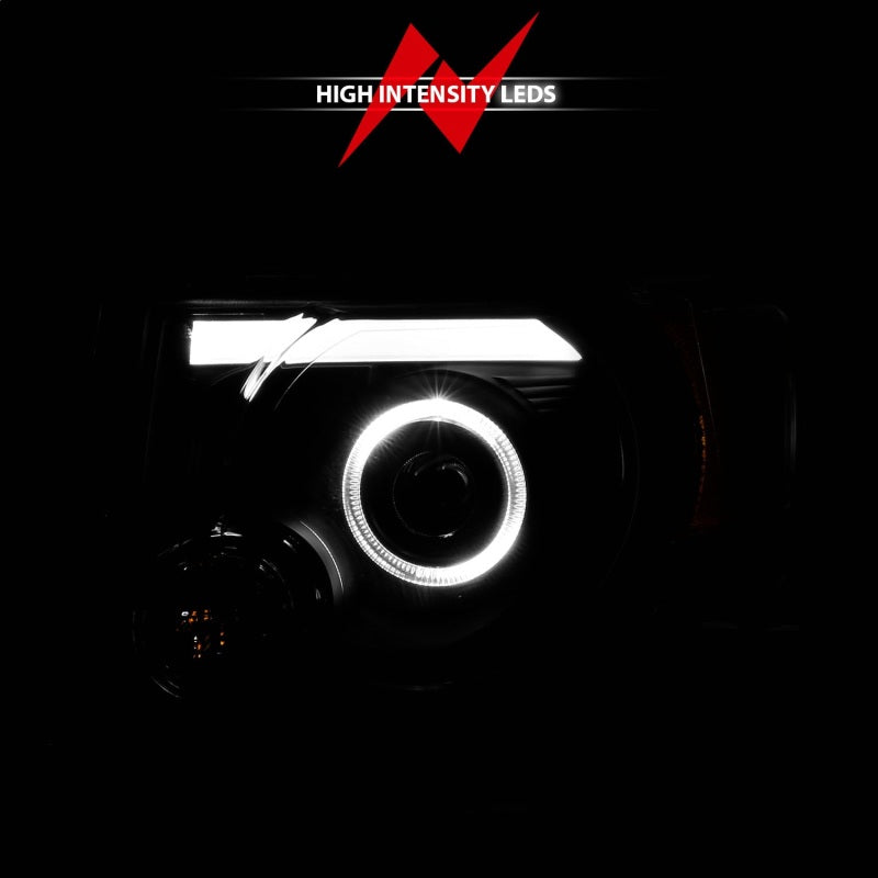 ANZO 2008-2012 Ford Escape Projector Headlights w/ Halo Black - 111355
