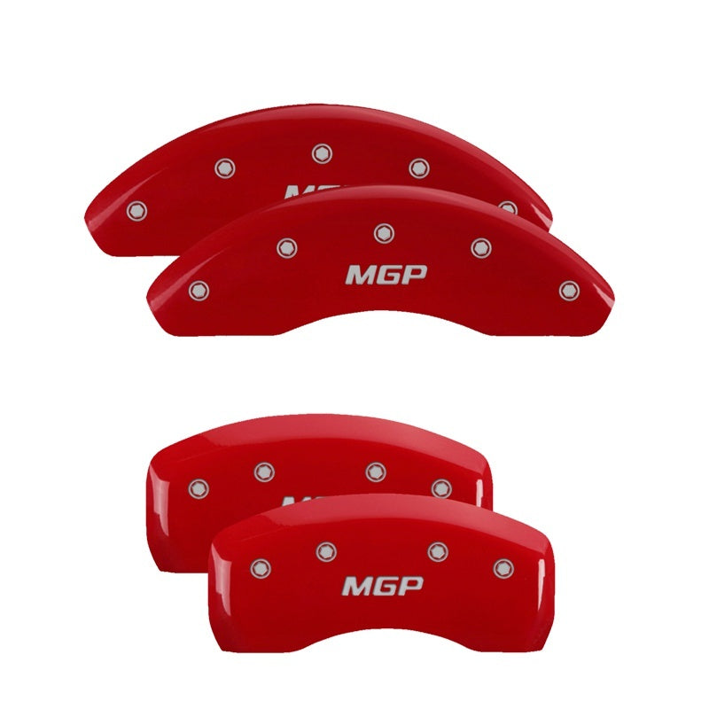 MGP 4 Caliper Covers Engraved Front & Rear MGP Red - 16238SMGPRD