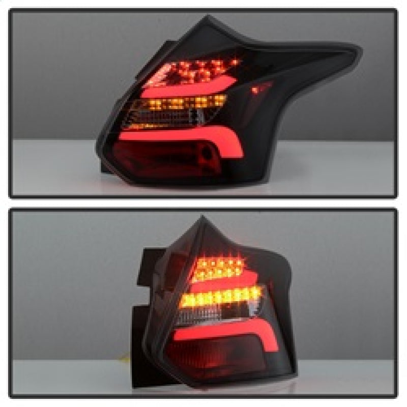 Spyder 12-14 Ford Focus 5DR LED Tail Lights - Black - 5085146