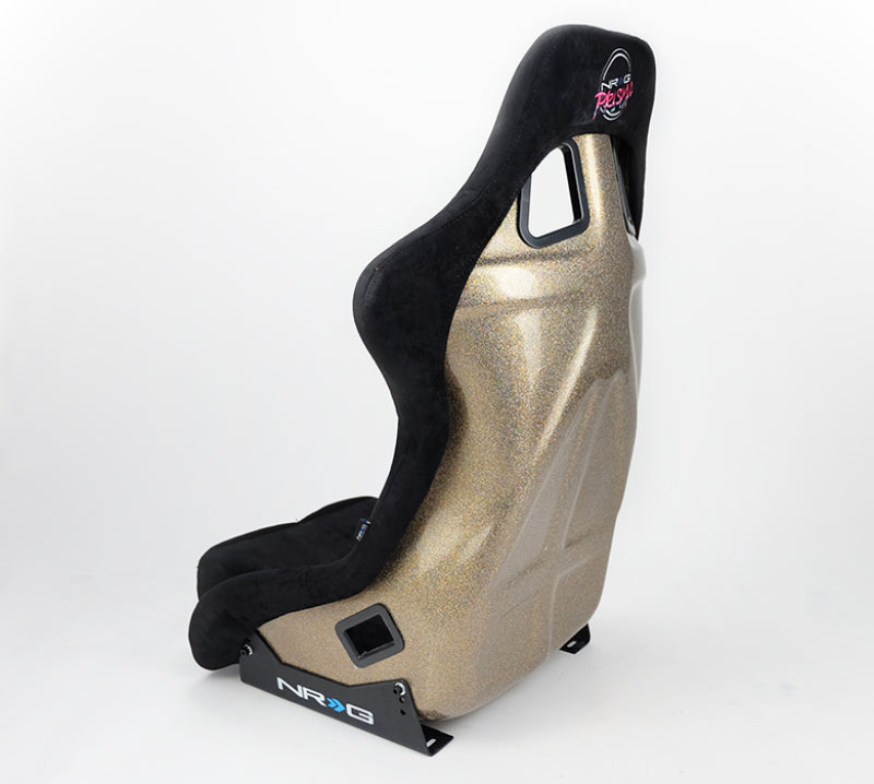 NRG FRP Bucket Seat ULTRA Edition - Large (Black Alcantara/Gold - FRP-302BK-ULTRA