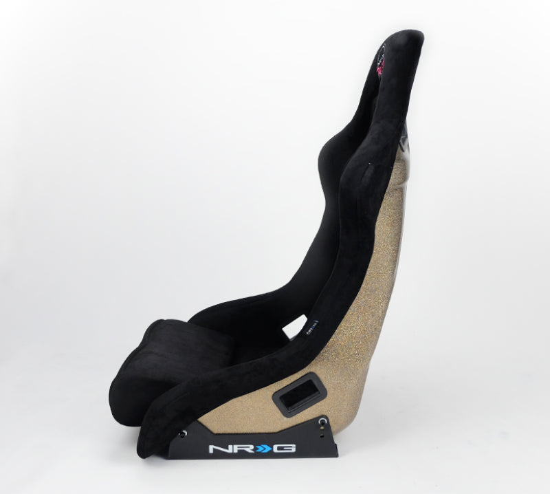 NRG FRP Bucket Seat ULTRA Edition - Large (Black Alcantara/Gold - FRP-302BK-ULTRA