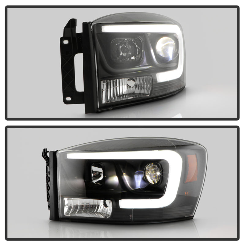 Spyder 06-08 Dodge Ram 1500 LED Headlights - Black PRO-YD-DR06PL-BK - 5088178