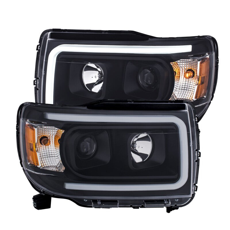 ANZO 2015+ GMC Canyon Projector Headlights w/ Plank Style Design - 111381