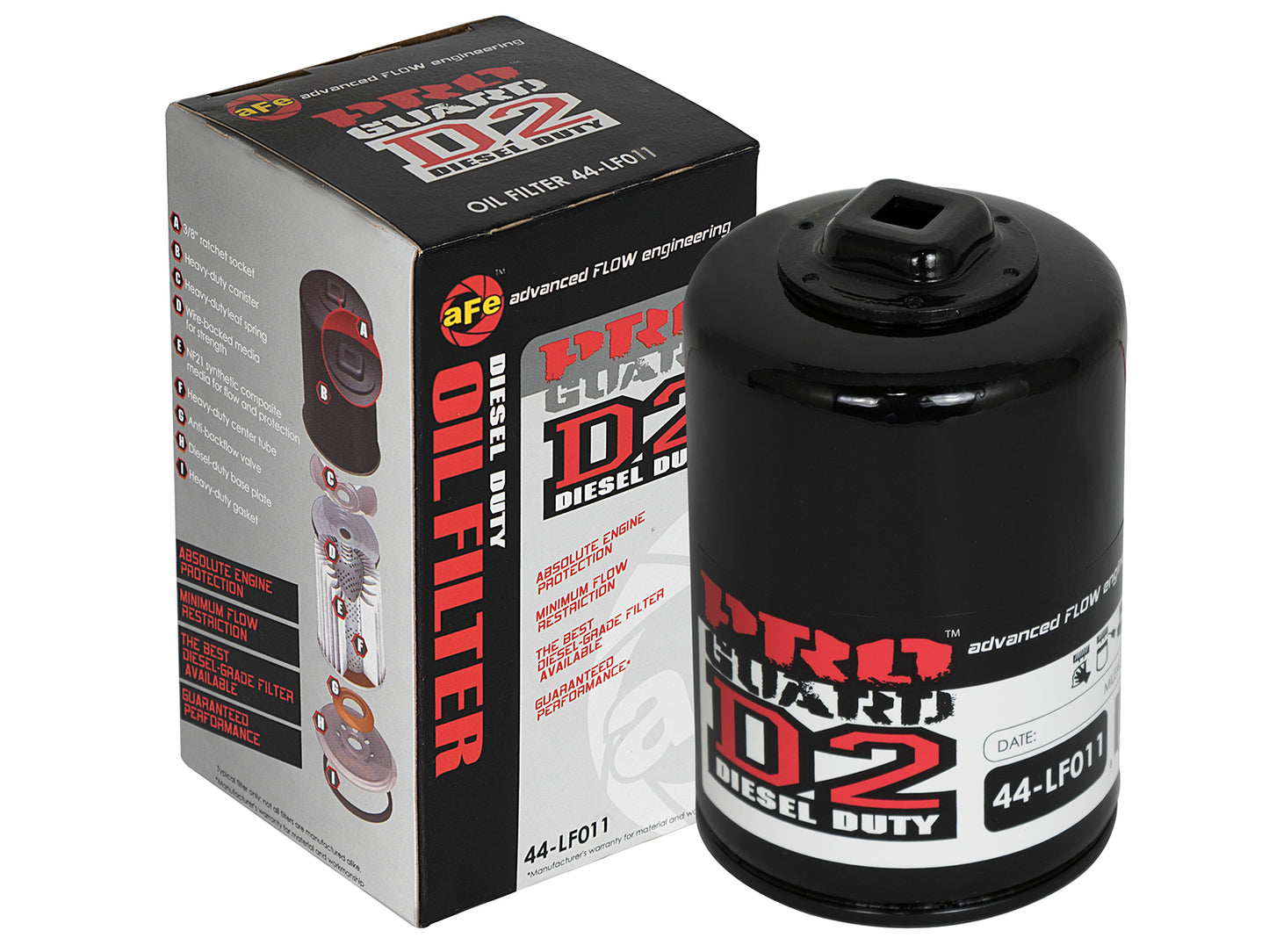 aFe Pro GUARD D2 Oil Filter 99-05 GM Gas Trucks - 44-LF011-MB