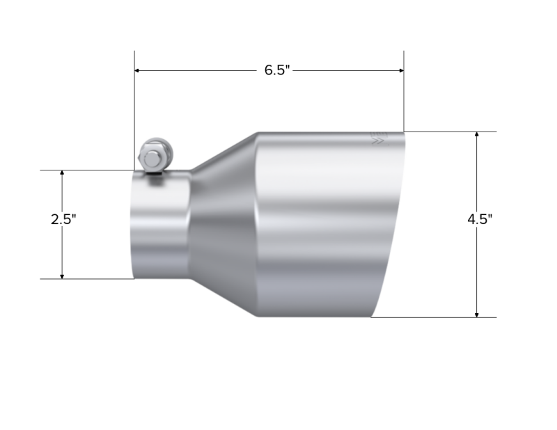 MBRP Universal Stainless Steel Tip 2.5in ID / 4.5in OD - T5191