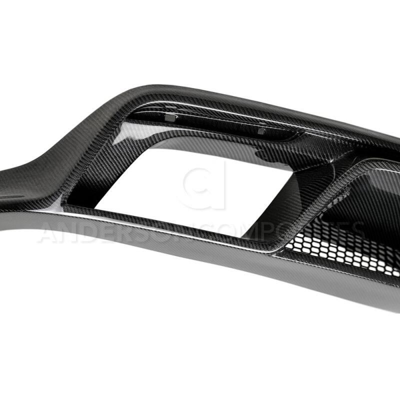 Anderson Composites 15-16 Ford Mustang R-Style Carbon Fiber Rear Valance - AC-RL15FDMU-GR
