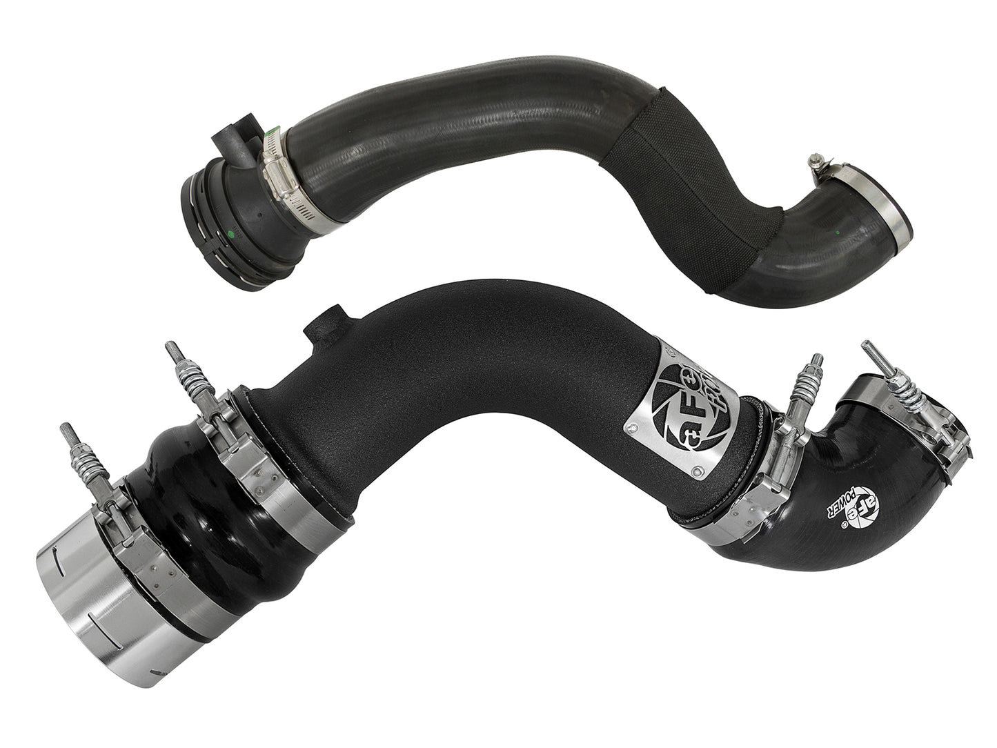 aFe Bladerunner 3in Hot and Cold Side Black Intercooler Tubes - 46-20314-B