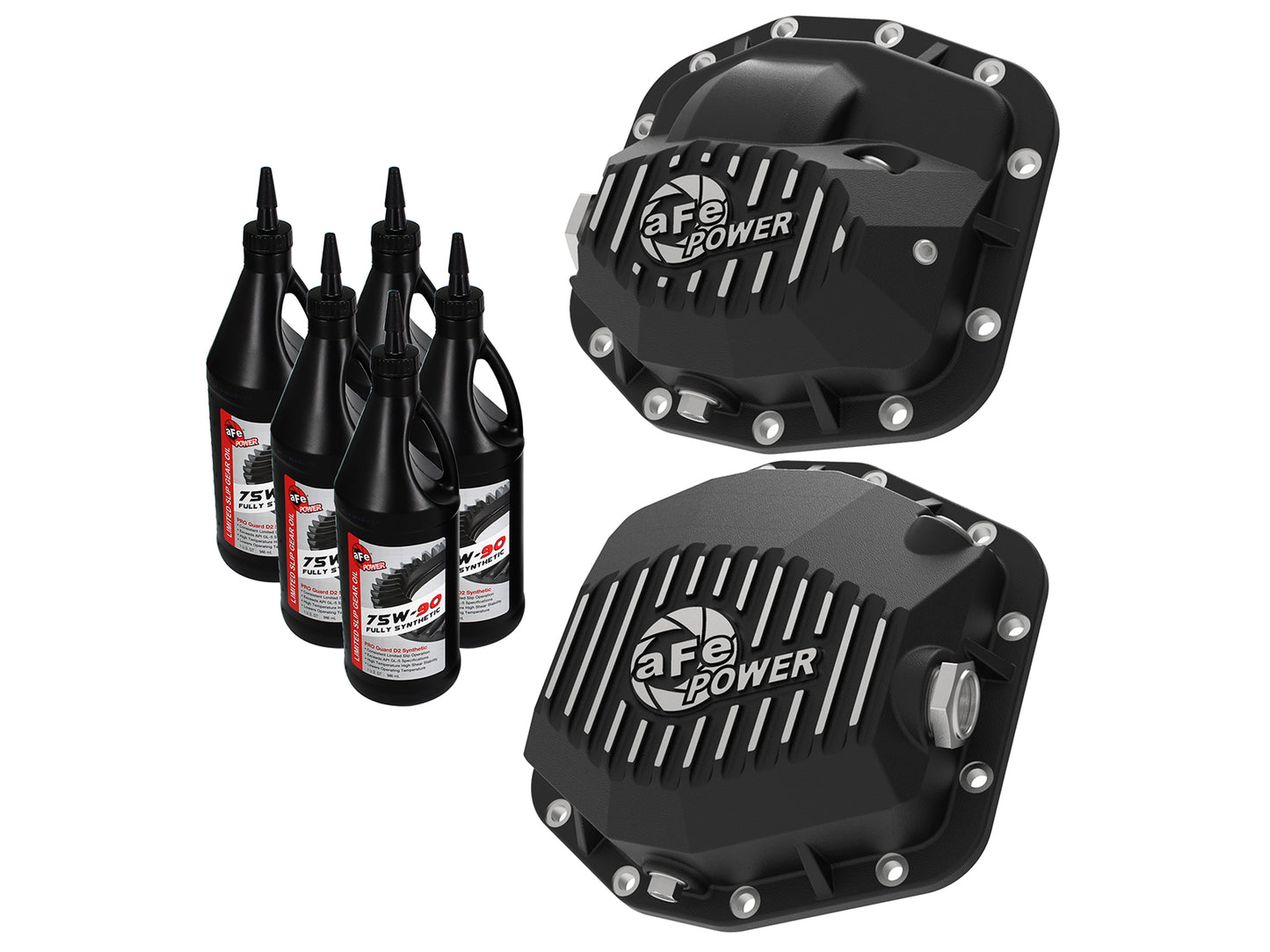 aFe Pro Series Front/Rear Diff Cover Kit w/ Oil 2018+ - 46-7101AB