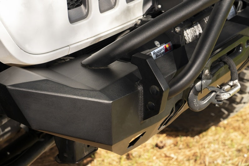 Rugged Ridge HD Bumper Stubby Front 07-18 Jeep Wrangler JK - 11540.32
