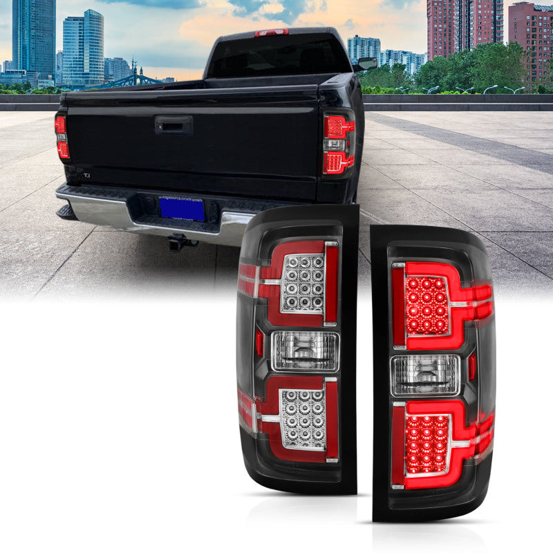 ANZO 2014-2018 Chevy Silverado 1500 LED Taillights Black - 311289