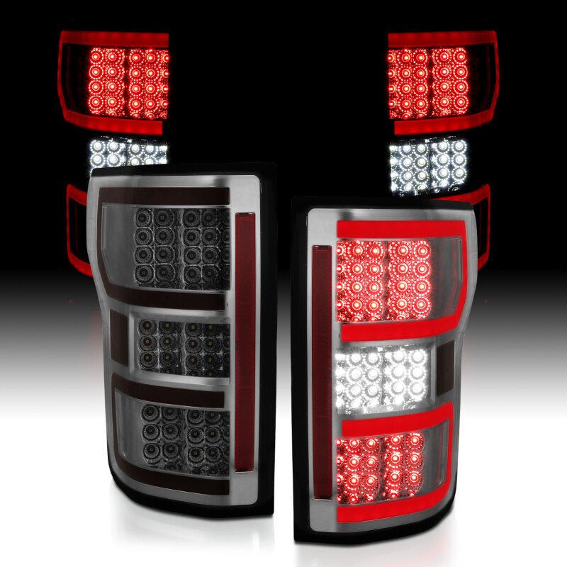ANZO 18-19 Ford F-150 LED Taillights Smoke - 321339