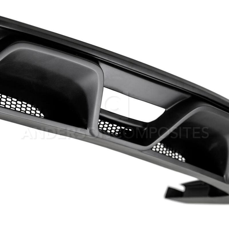 Anderson Composites 15-16 Ford Mustang R-Style Rear Valance (for Quad - AC-RL15FDMU-GR-GF