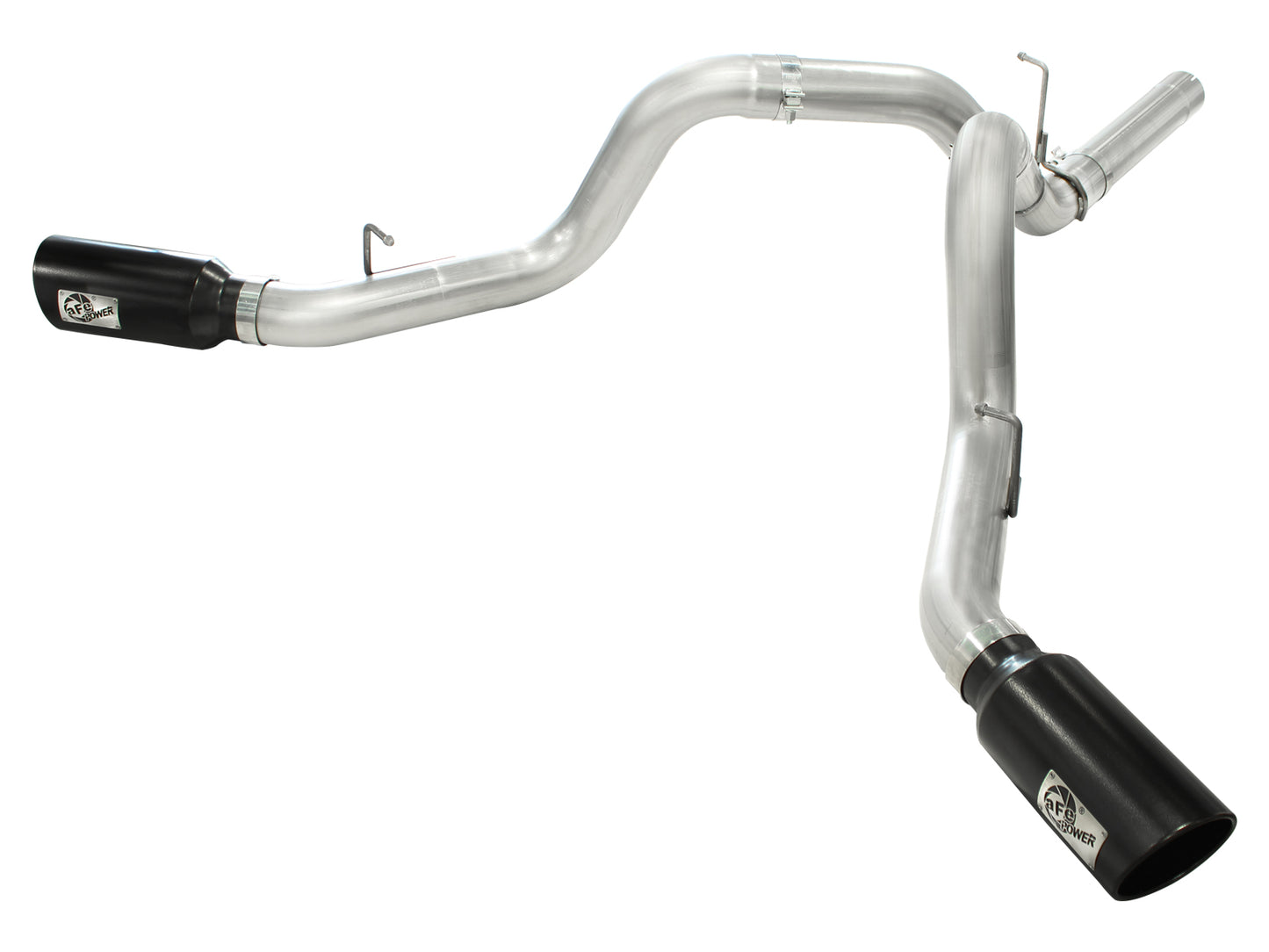 aFe MACHForce XP Exhaust Aluminized Dual Split DPF Back 11-15 - 49-04043-B